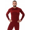 Termo tričko BRUBECK LS13040A dark red - 2XL