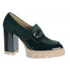 Dámske zelené lodičky s hrubým opätkom Olivia Shoes
