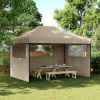 VidaXL Pop-up párty stan s 3 stenami, farba taupe