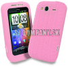 Silikónový obal HTC Wildfire S – Tire – svetlo-ružová