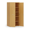 Kancelárska policová skriňa PRIMO WOOD s dverami, 800 x 500 x 1781 mm, buk