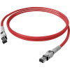 Easylan CP1ORMSMS0010 RJ45 sieťové káble, prepojovacie káble CAT 6A S/FTP 1.00 m červená (jasná) dvojžilový tienený, bez halogénov, samozhášavý 1 ks; CP1ORMSMS0010