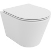 Mexen Rico Rimless závesné wc + slim pomaly padajúce sedátko z duroplastu, biela matná, 30724001