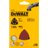 Papier brúsny 93x93mm P120 dierovaný suchý zips 10ks delta DWE315/DWS355/DWS356 DEWALT DT3093
