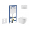 Geberit Duofix Set predstenovej inštalácie, klozetu Oudee a dosky softclose, tlačidlo Sigma50, chróm/alpská biela SANI11CA31133