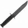 Vega KB-1211 KA-BAR Black Fixed Blade Utility Knife Leather Sheath, str edge