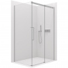 CERANO - Sprchovací kút Lantono L/P - 8 mm - Soft-Close - chróm, transparentné sklo - 130x100x195 cm - posuvný