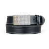 Unikátny čierny opasok z pravej kože SWAROVSKI BROWN, Ručná výroba na Slovensku