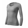 Dámske pracovné tričko MALFINI Fit-T LS Farba: tmavosivý melír, Veľkosť: 2XL
