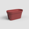 Truhlík CAPRI, na zábradlí, 60cm, plast, červená|DARK RED|Artevasi