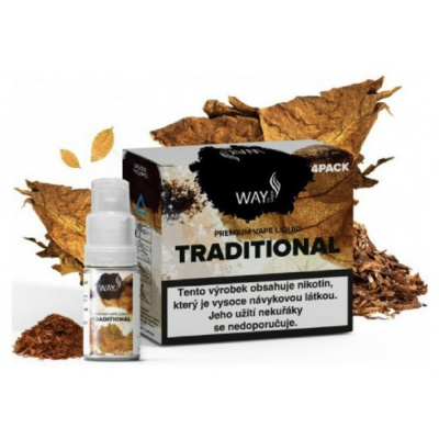 E-liquid Way To Vape Traditional 4x10ml Obsah nikotinu: 3 mg