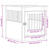 vidaXL Nábytková prepravka pre psa hnedý dub 64,5x80x71 cm komp. drevo - Hnedá - 81874-36274
