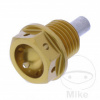 Výpustná skrutka s magnetom M14X1.50 mm 12 mm Alu Racing zlatá pre Yamaha Virago XV1100