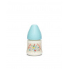Suavinex Fľaša okrúhly cumlík latex 150 ml 0m+ Modrý Páv