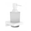 Hansgrohe AddStoris Dávkovač mydla s držiakom, matné sklo/biela mat 41745700-HG