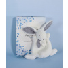 Doudou et Compagnie Paris Doudou Dárková krabička modrá mini králíček 17 cm