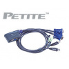 ATEN KVM prepínač 2-portový VGA KVMP USB2.0, mini, audio, 1,8 m káble CS-62U PremiumCord