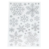 Nálepka na okno Snehové vločky strieborné alebo zlaté Strieborná Farba: Strieborná