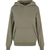 Build your Brand Mikina s kapucí Fluffy BY 289, oversize, dámská COT560289anq03-pale olive L Olivová světlá