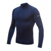 sensor merino active panske triko dl rukav stojak zip deep blue L