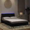 Rám postele s LED osvětlením černý 120 x 200 cm samet Černý 3213771