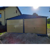 Plechová garáž 6×6 m | Sedlová strecha | RAL 7016 + RAL 1002
