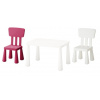 IKEA MAMMUT SET 2 x stolička + stôl FARBA