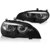 Tuning Tec Přední světla xenon D1S 3D LED DRL angel eyes BMW X5 E70 2007-2010 černá