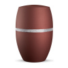 Ekologická urna Glamour Silver - Bordó