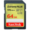 SanDisk SDXC karta 64GB Extreme PLUS (200 MB/s Class 10, UHS-I U3 V30) SDSDXW2-064G-GNCIN