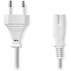 NEDIS napájací kábel pre adaptéry/ Euro zástrčka - konektor IEC-320-C7/ priamy-priamy/ dvojlinka/ biely/ bulk/ 5m