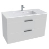 Kúpeľňová skrinka s umývadlom Jika Cube 62,3x100x43 cm biela H4536521763001