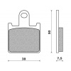 brzdové destičky (směs ROAD TOURING SINTERED) NEWFREN (2 ks v balení) M502-761