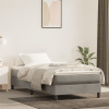 vidaXL Matrac s taštičkovými pružinami bledosivý 90x220x20 cm zamat - Sivá - 208150-141761