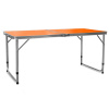 Skladací kempingový stolík 120x60x54/60/70 cm AGA MR2021-ORANGE - oranžový