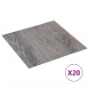 zahrada-XL Samolepiace podlahové dosky 20 ks PVC 1,86 m² bledohnedé 330166