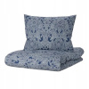 Posteľné obliečky - Sada posteľných oblastí Ikea 150 cm x 200 80x80cm (IKEA JATTEVALLMO posteľná súprava 150x200 NAVY)