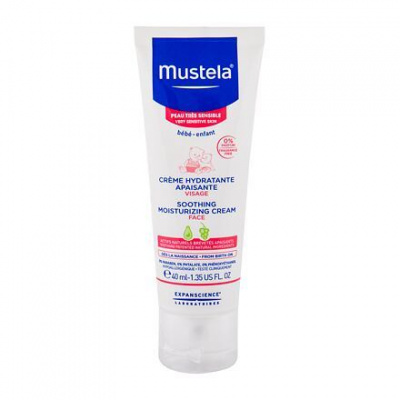 Mustela Bébé Soothing Moisturizing Face Cream zklidňující a hydratační krém na obličej 40 ml pro děti