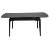 SIGNAL MEBLE Jedálenský stôl rozkladací SENTO, čierny mat/sivý lesk keramika