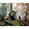 Maľovanie podľa čísel – Medvedia rodinka, 100 × 80 cm, napnuté plátno na rám 8596530040354