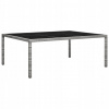 Záhradný stôl, stolík - Garden Table, Gray, 200x150x74 cm, Polirattan (Garden Table, Gray, 200x150x74 cm, Polirattan)