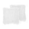 Dva dekoratívne vankúše chlpaté 45x45 biele (Dva dekoratívne vankúše chlpaté 45x45 biele)