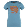 Fjallraven Arctic Fox Print T-shirt W DAWN BLUE-TERRACOTTA BROWN