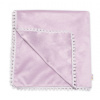 Detská deka Velvet - obojstranná s ozdobným lemovaním, Baby Nellys 100 x 75 cm, orgovánová Baby Nellys 8596309392707