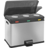 Zberač odpadkov s pedálom ,objem 3 x 12 l, š x v x h 592 x 431 x 382 mm