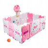 Aga4Kids Ochranná ohrádka pre deti plastová 186x192x64 cm ružová