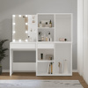 zahrada-XL Toaletný stolík s LED a 2 skrinkami biele spracované drevo 3082026