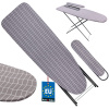 Žehliaca doska 118x36 cm + doska na rukávy sivá vzor kocka set