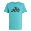 adidas Logo T Shirt Junior Teal 9-10 Years