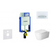 Geberit Kombifix Modul na závesné WC s tlačidlom Sigma50, alpská biela + Duravit ME by Starck - WC a doska, Rimless, SoftClose 110.302.00.5 NM8